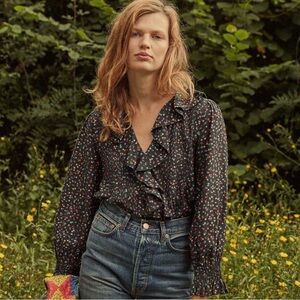 Doen Hardy top in midnight paisley XXS